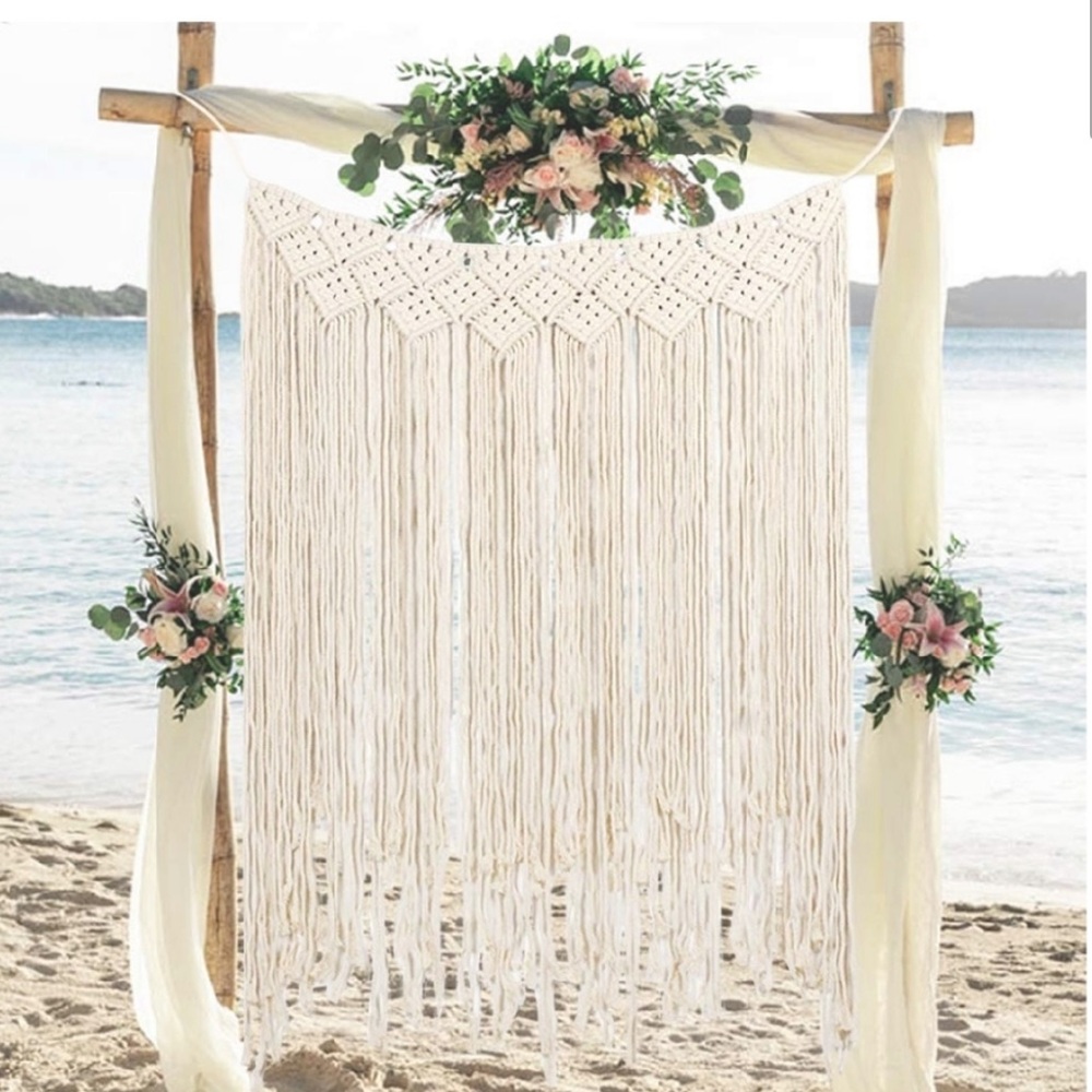 🆕BÖHÖ Art Display💯%Cotton Macrame Handwoven Knotted w/♥️|| Photo Prop Backdrop
